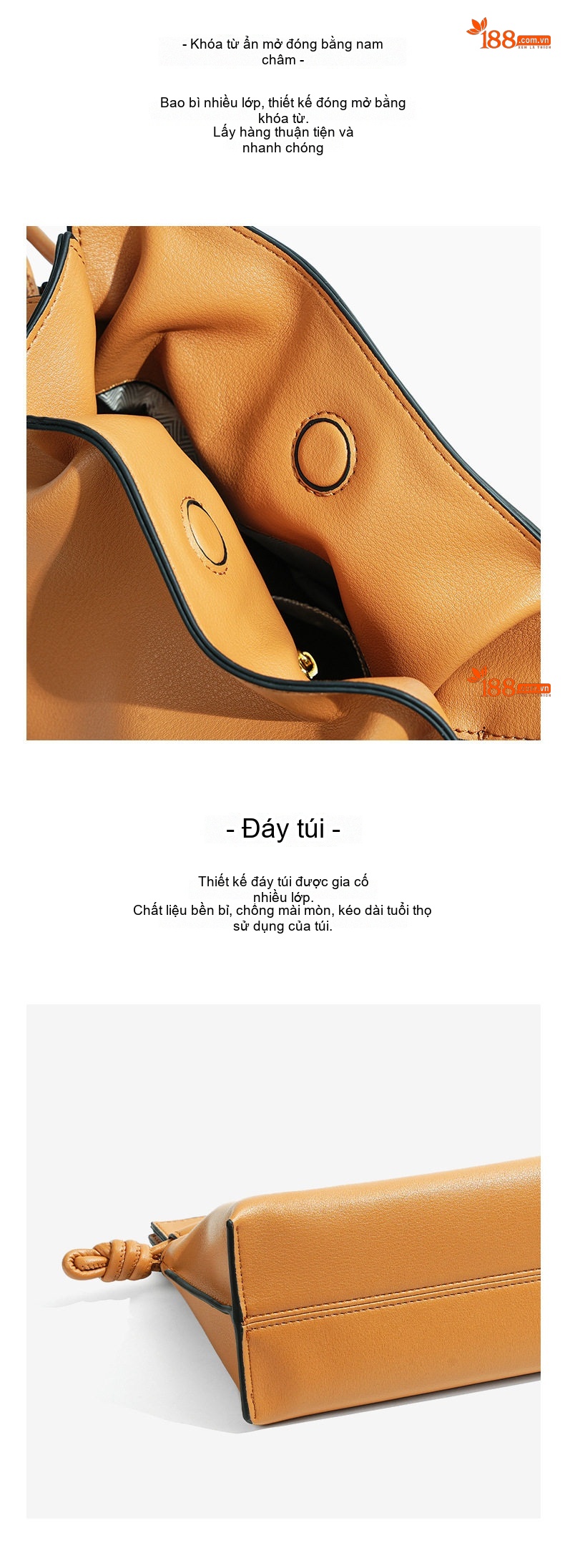 Túi Đeo Vai/Đeo Chéo Nữ Da Bò Rút Dây Kiểu Flamenco/Cloud Bag Màu Nâu, Kem chi tiết 16