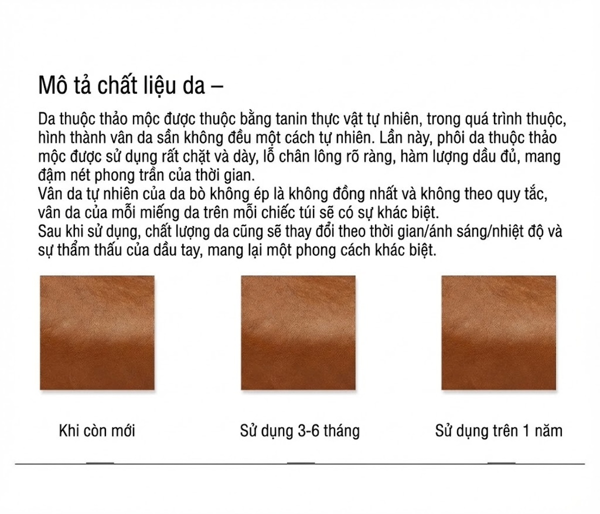 Túi Đeo Vai/Đeo Chéo Nữ Da Bò Tầng Đầu Tiên Thiết Kế Retro Màu Nâu, Đen chi tiết 2