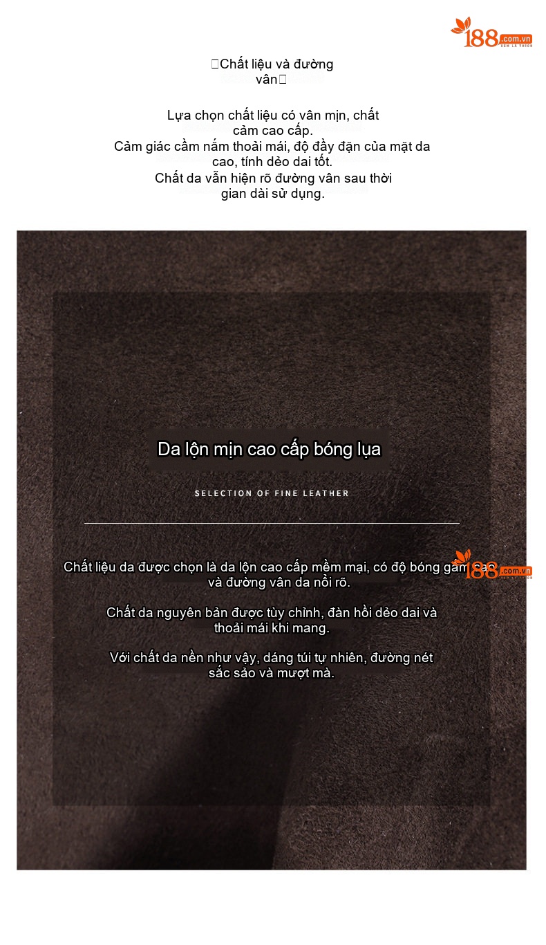 Túi Đeo Vai/Đeo Chéo Nữ Da Cừu Đầu Lớp Chống Phai Màu Thiết Kế Tối Giản Sức Chứa Lớn Màu Nâu, Đỏ Rượu Vang chi tiết 9
