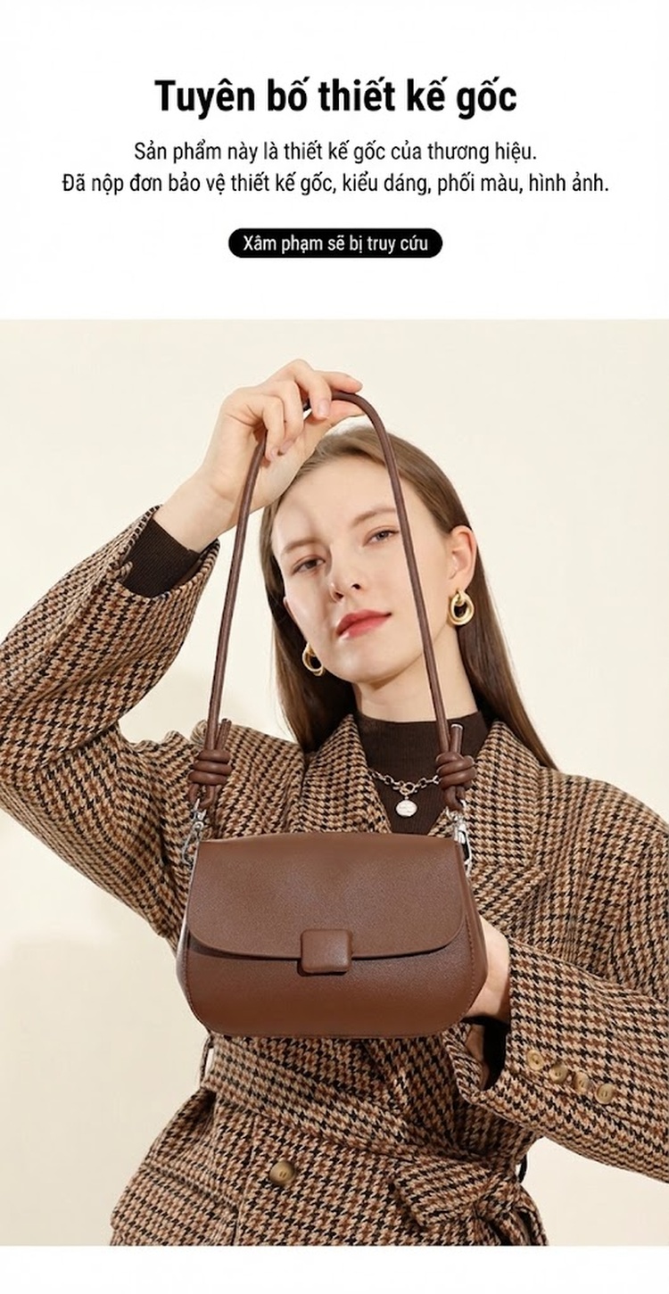 Túi Đeo Vai/Đeo Chéo Nữ Da Mềm Phong Cách Vintage chi tiết 1