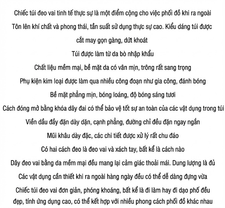 Túi Đeo Vai/Đeo Chéo Nữ Da Thật Phong Cách Công Sở Màu Trắng Kem, Nâu Đỏ chi tiết 2