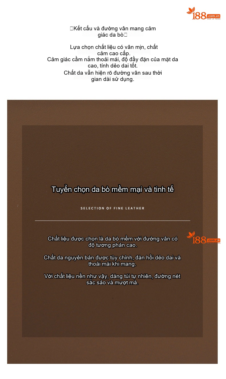 Túi Đeo Vai/Đeo Chéo Nữ Khóa Gài Phong Cách Thanh Lịch Màu Nâu chi tiết 11