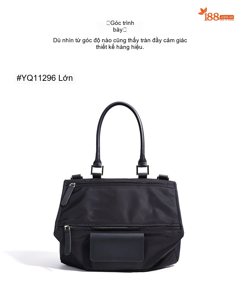 Túi Đeo Vai/Đeo Chéo Nữ Thiết Kế Nhỏ Gọn Chất Liệu Nylon Da Thật Màu Đen, Xanh Rêu chi tiết 15