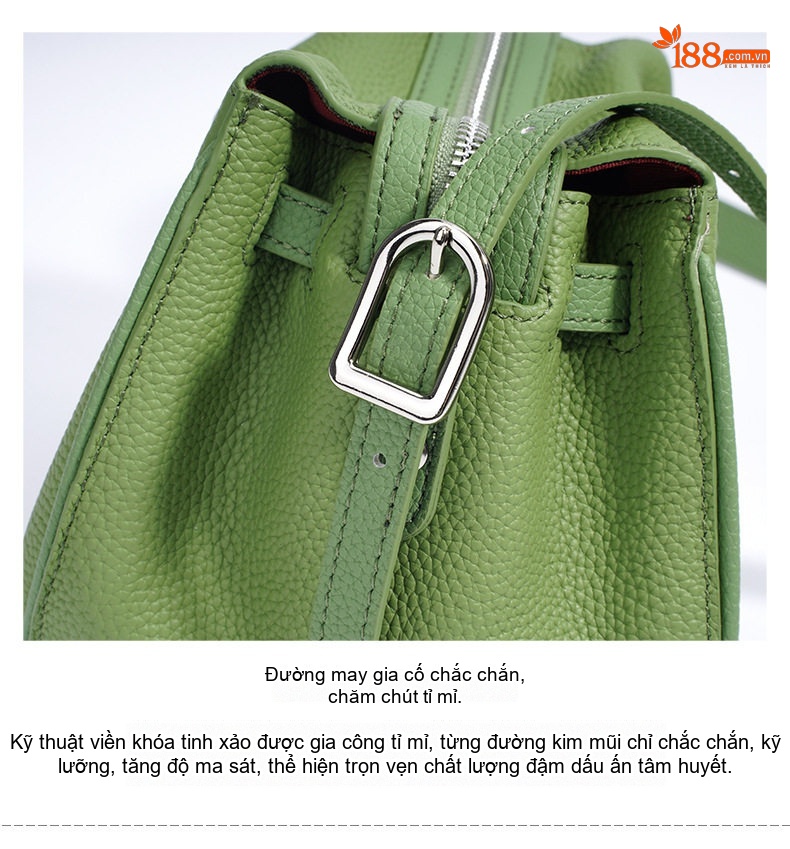Túi Đeo Vai/Đeo Chéo Nữ Thiết Kế Pillow Bag Nhỏ Gọn Phong Cách Thanh Lịch Màu Xám, Xanh Lá, Kem, Đen... chi tiết 14