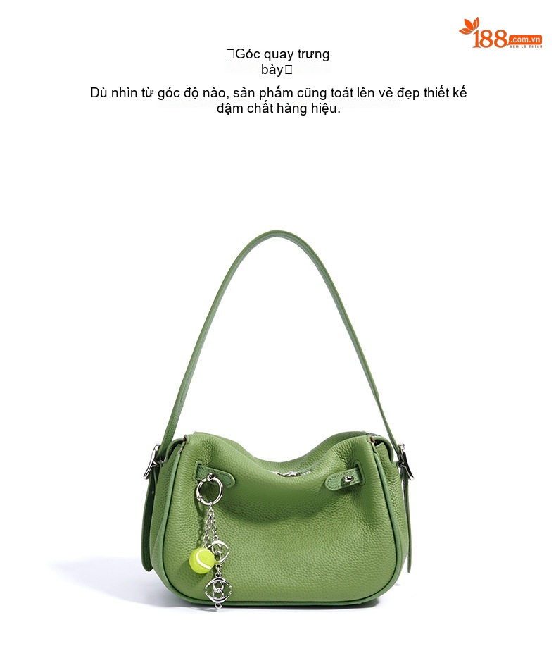 Túi Đeo Vai/Đeo Chéo Nữ Thiết Kế Pillow Bag Nhỏ Gọn Phong Cách Thanh Lịch Màu Xám, Xanh Lá, Kem, Đen... chi tiết 16