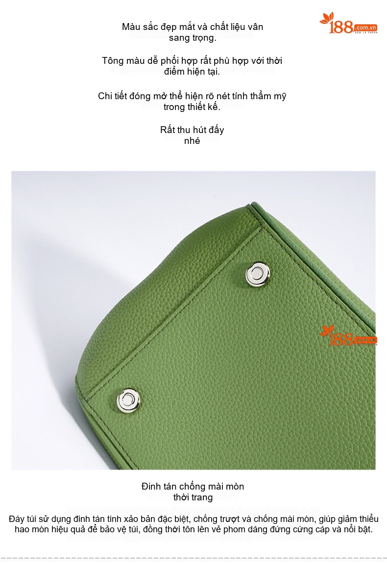 Túi Đeo Vai/Đeo Chéo Nữ Thiết Kế Pillow Bag Nhỏ Gọn Phong Cách Thanh Lịch Màu Xám, Xanh Lá, Kem, Đen... chi tiết 13