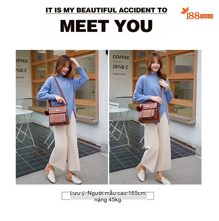 Túi Đeo Vai/Đeo Chéo/Xách Tay Nữ Phong Cách Retro Da Bóng Sức Chứa Lớn Màu Nâu chi tiết 9