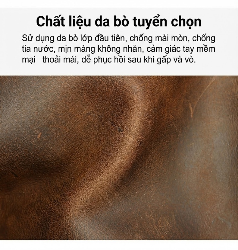 Túi Đeo Vai Nam Da Bò Madhorse Đa Năng, Túi Xách Tay Da Thật Màu Nâu chi tiết 10