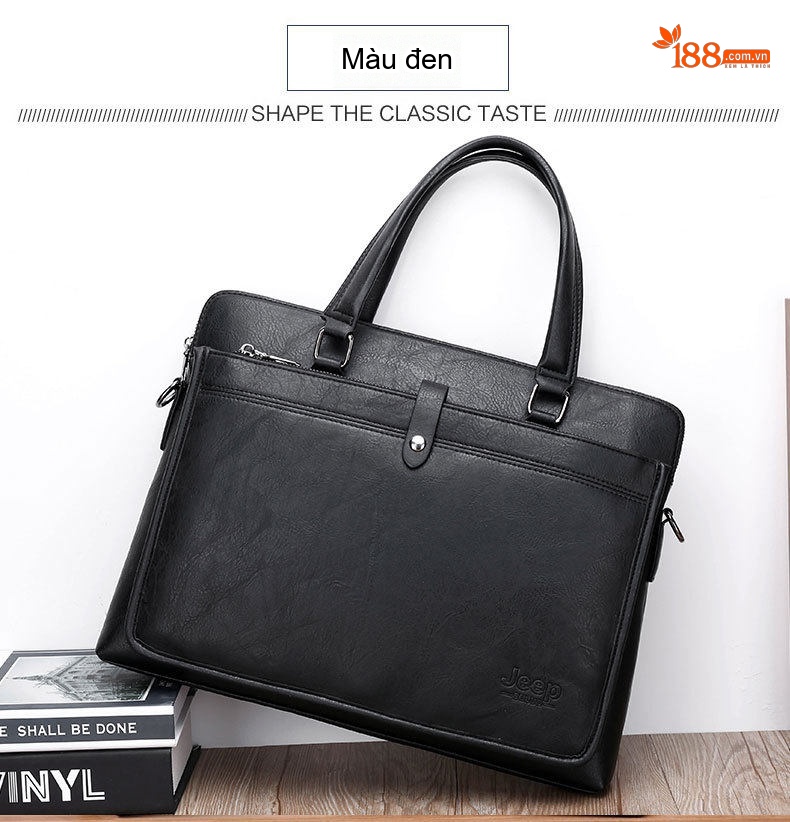 Túi Đeo Vai Nam Da Bóng Đựng Laptop, Túi Xách Công Sở, Túi Xách Tay Màu Đen, Nâu chi tiết 28