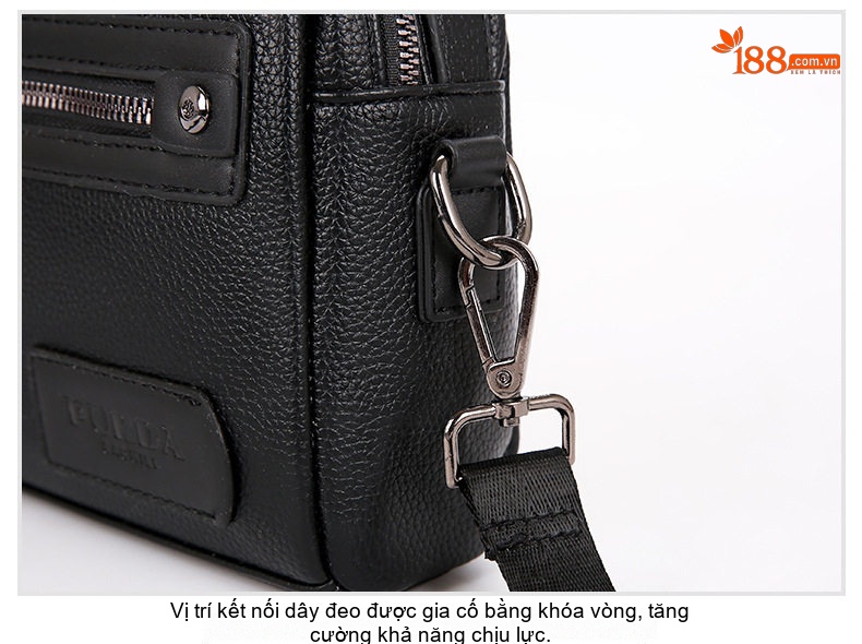 Túi Đeo Vai Nam Da Mềm Đa Năng Túi Xách Tay Đeo Chéo Thường Ngày Công Sở Màu Đen, Nâu chi tiết 26