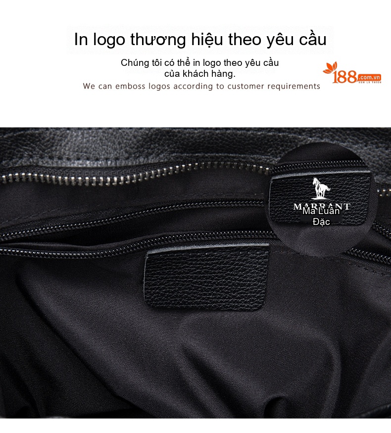 Túi Đeo Vai Nam Da Thật Nắp Gập Đựng Ipad Màu Đen chi tiết 5