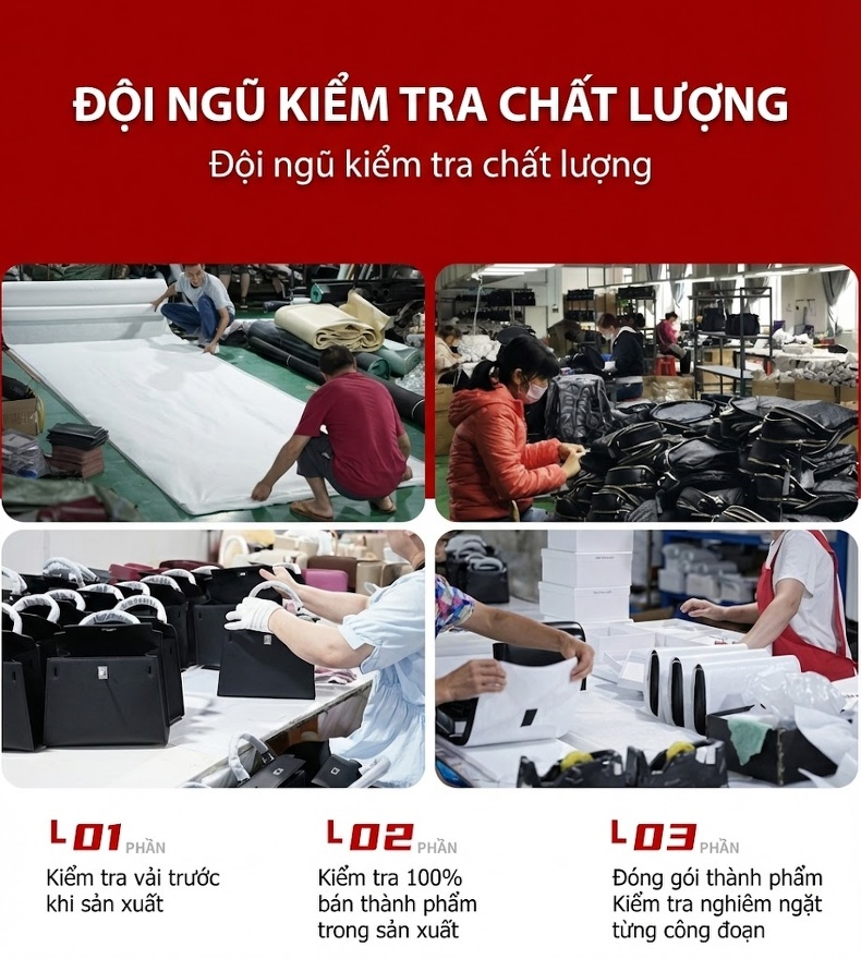 Túi Đeo Vai Nữ Da Bò Dáng Hộp Khóa Cài Phong Cách Hàn Quốc Màu Trắng Kem, Nâu, Xám, Đen chi tiết 25