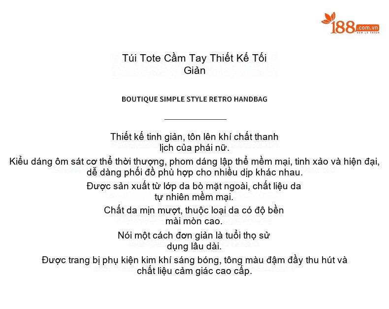 Túi Đeo Vai Nữ Da Bò Dáng Xô Vân Tay Thời Trang Màu Nâu Đỏ chi tiết 2