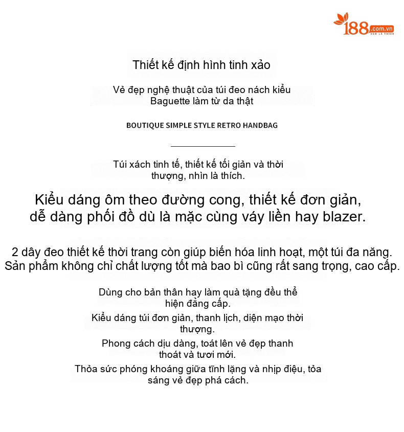 Túi Đeo Vai Nữ Da Bò Đeo Chéo Phong Cách Pháp Màu Nâu, Đỏ chi tiết 2