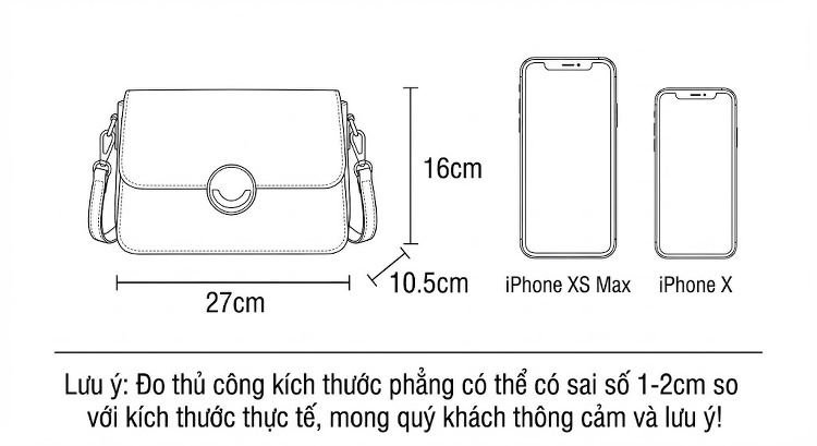 Túi Đeo Vai Nữ Da Bò Hàng Đầu, Túi Tote Đeo Chéo Một Bên Vai Cao Cấp Màu Kem, Xanh Lá Cây, Nâu chi tiết 4