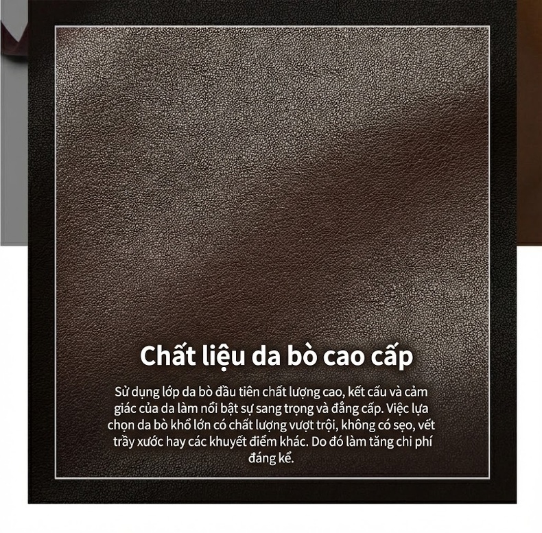 Túi Đeo Vai Nữ Da Bò Hobo Đựng Vừa A4 Công Sở Da Thật Màu Nâu, Đen, Đỏ Rượu... chi tiết 3