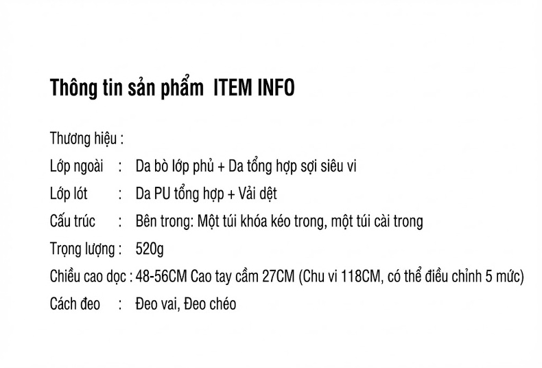 Túi Đeo Vai Nữ Da Bò Khóa Vuông Dây Xích Nhựa, Túi Đeo Chéo, Túi Kẹp Nách Màu Trắng, Đen chi tiết 10