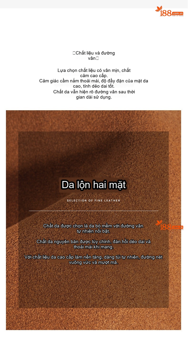 Túi Đeo Vai Nữ Da Bò Lộn Màu Phối Đơn Giản Công Sở, Túi Đeo Chéo Nữ Da Thật Lớn Màu Nâu, Đen chi tiết 8