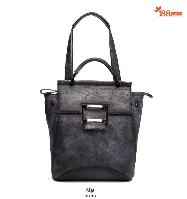 Túi Đeo Vai Nữ Da Bò Thật Thủ Công Vintage Đa Năng Màu Nâu, Xanh Lá, Đen, Đỏ... chi tiết 9
