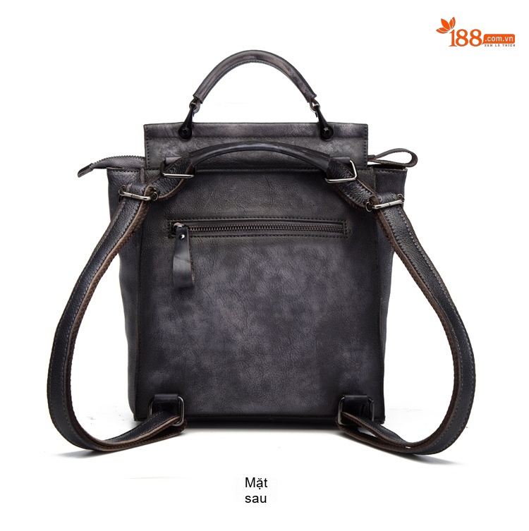 Túi Đeo Vai Nữ Da Bò Thật Thủ Công Vintage Đa Năng Màu Nâu, Xanh Lá, Đen, Đỏ... chi tiết 10