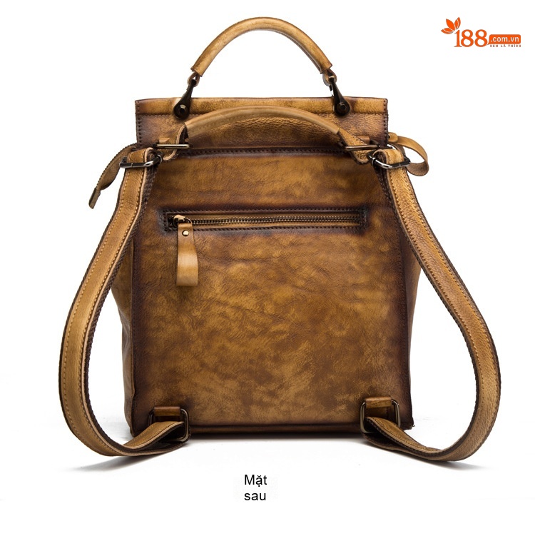 Túi Đeo Vai Nữ Da Bò Thật Thủ Công Vintage Đa Năng Màu Nâu, Xanh Lá, Đen, Đỏ... chi tiết 14