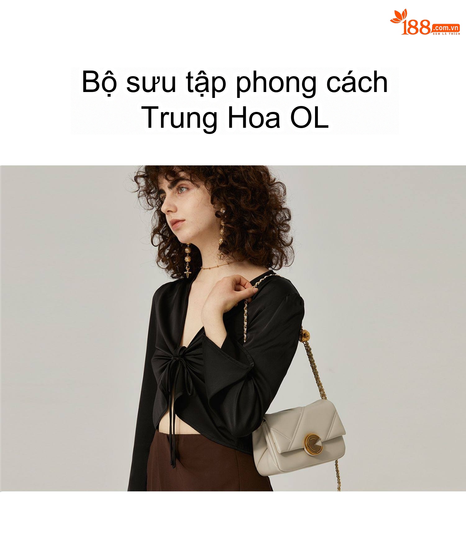 Túi Đeo Vai Nữ Da Bò Trám Ô Dây Xích, Túi Đeo Chéo Nữ Da Thật Cao Cấp Màu Đen, Trắng Kem, Be chi tiết 1