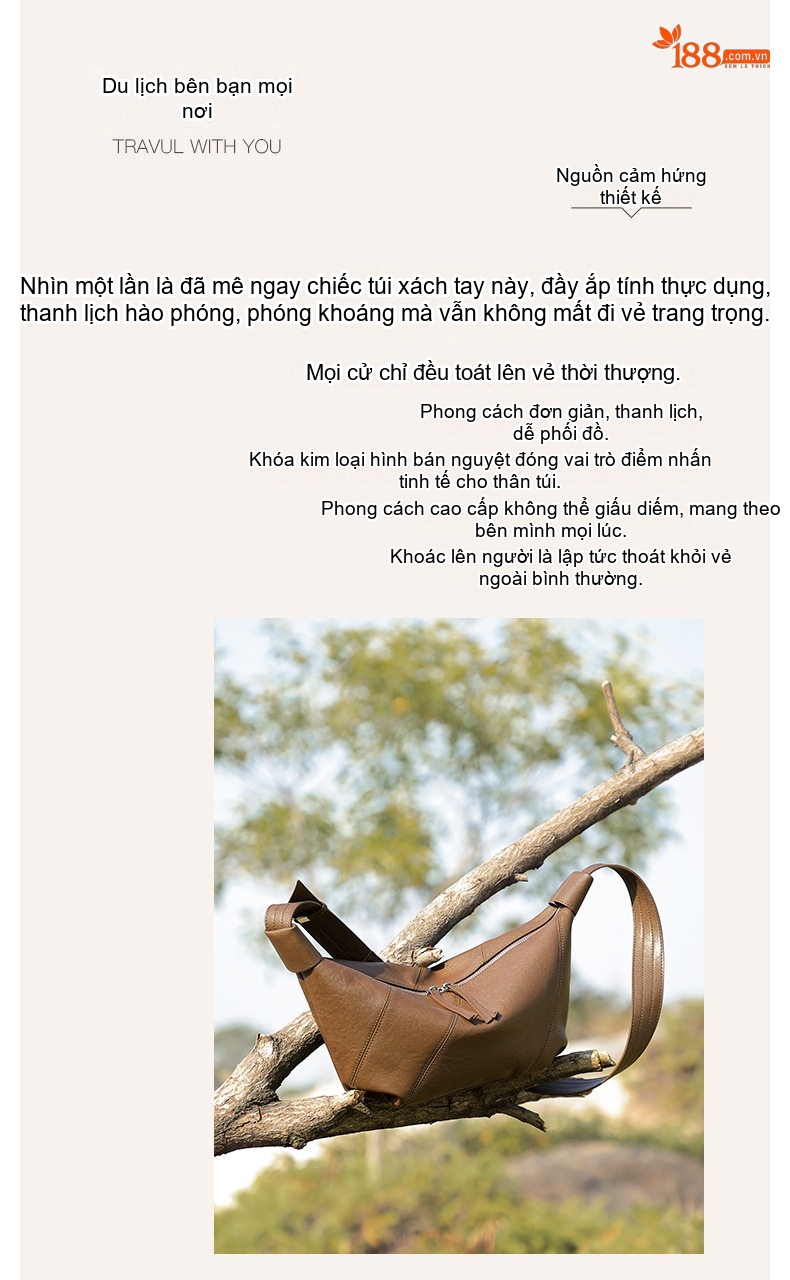 Túi Đeo Vai Nữ Da Bò, Túi Đeo Chéo Nữ Phong Cách Tiểu Thư Màu Nâu, Xám, Đen... chi tiết 2