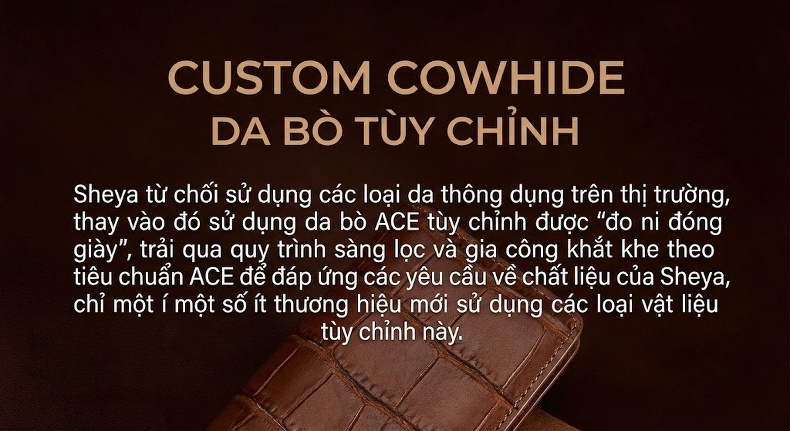 Túi Đeo Vai Nữ Da Bò Vân Cá Sấu Túi Kẹp Nách Túi Đeo Chéo Màu Nâu chi tiết 9