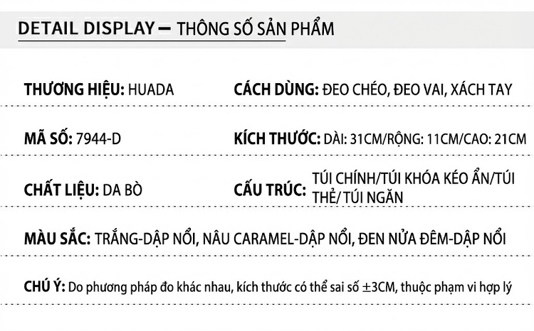 Túi Đeo Vai Nữ Da Bò Vân Cá Sấu, Túi Xách Tay Nữ, Túi Đeo Chéo Nữ, Túi Lớn Màu Trắng, Cam chi tiết 3