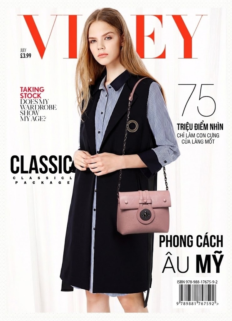 Túi Đeo Vai Nữ Da Bóng Dây Xích Phong Cách Hàn Quốc Màu Hồng chi tiết 5