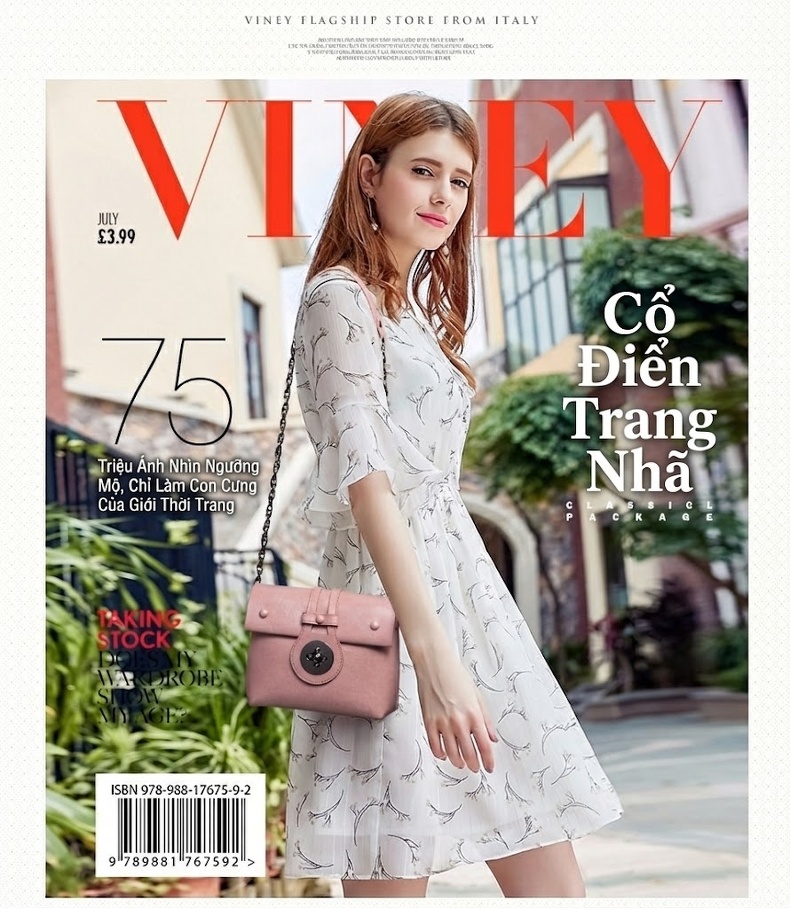 Túi Đeo Vai Nữ Da Bóng Dây Xích Phong Cách Hàn Quốc Màu Hồng chi tiết 3