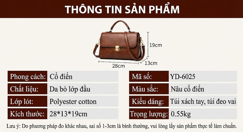 Túi Đeo Vai Nữ Da Bóng Họa Tiết Hoa Văn Cổ Điển Phong Cách Dân Tộc chi tiết 3