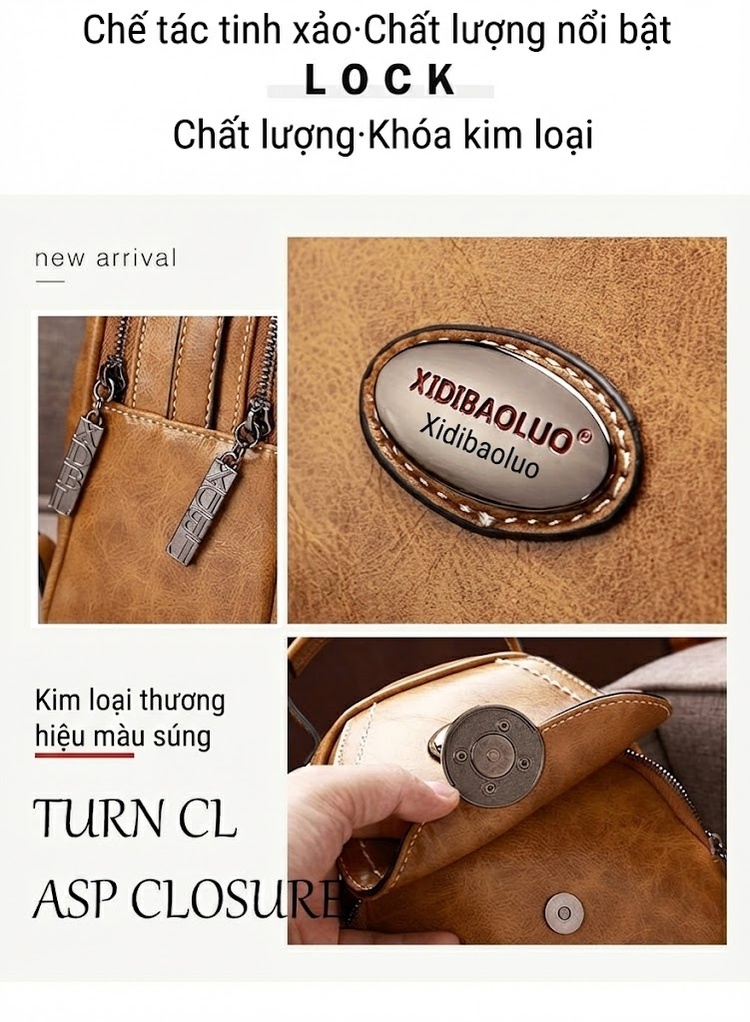 Túi Đeo Vai Nữ Da Bóng Retro Vintage Mini Cầm Tay, Đeo Chéo, Đeo Vai Màu Nâu Cổ Điển, Đen Dễ Phối, Đỏ Rượu Vang, Xanh Biển Hồ... chi tiết 9