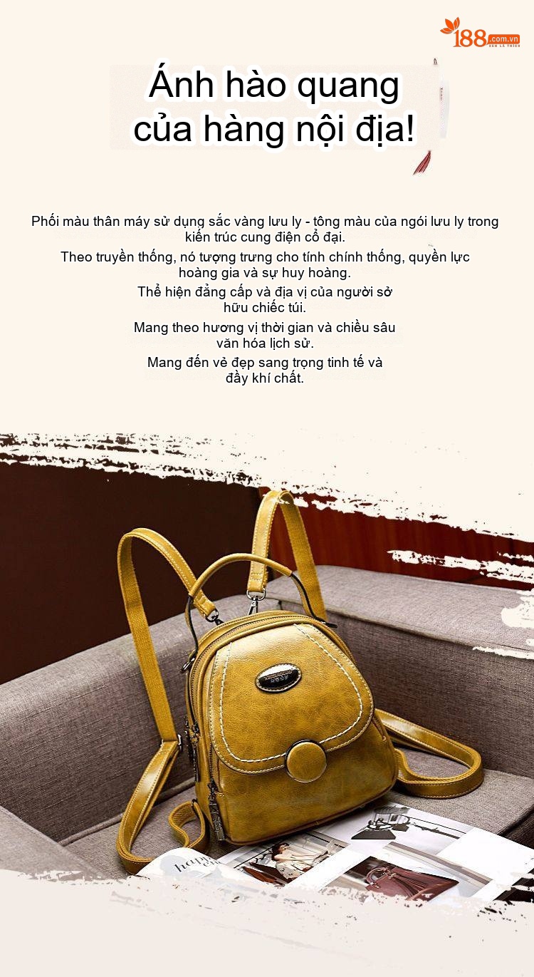 Túi Đeo Vai Nữ Da Bóng Retro Vintage Mini Cầm Tay, Đeo Chéo, Đeo Vai Màu Nâu Cổ Điển, Đen Dễ Phối, Đỏ Rượu Vang, Xanh Biển Hồ... chi tiết 1