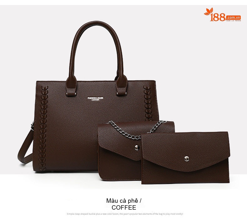 Túi Đeo Vai Nữ Da Bóng Sức Chứa Lớn Phong Cách Thời Trang Công Sở Màu Đen, Xám, Nâu, Vàng chi tiết 21