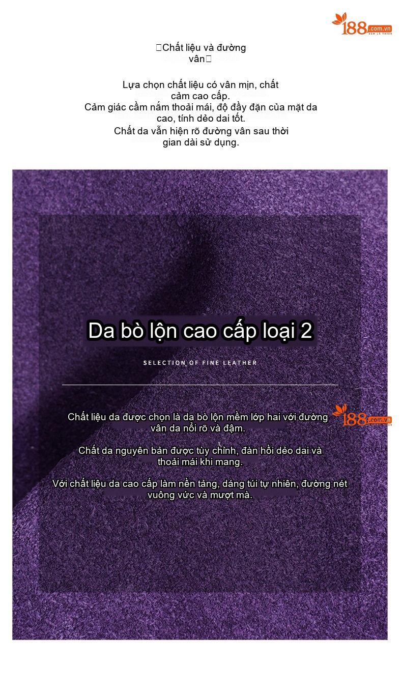 Túi Đeo Vai Nữ Da Lộn Kiểu Dáng Cloud Bag Thời Trang Công Sở Màu Tím, Nâu chi tiết 10