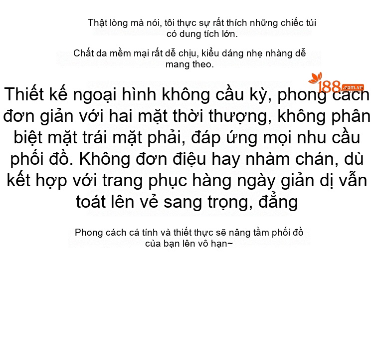 Túi Đeo Vai Nữ Da Mềm Sức Chứa Lớn Kiểu Túi Gối Màu Đen chi tiết 5