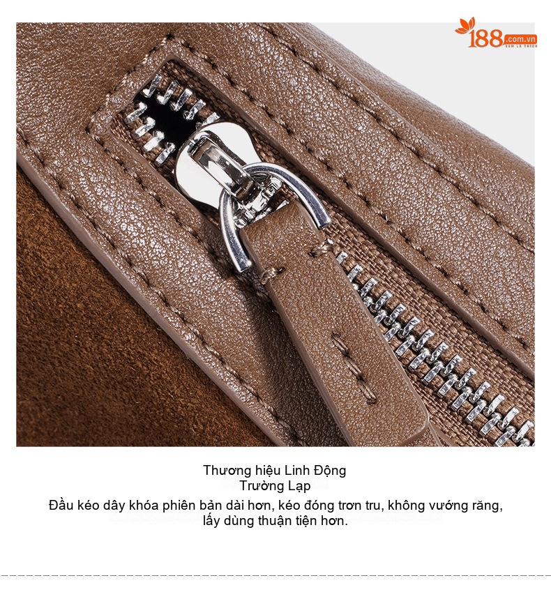 Túi Đeo Vai Nữ Da Mờ Dáng Bánh Bao Đeo Nách Đeo Chéo Đa Năng Màu Nâu, Đen, Đỏ Rượu chi tiết 13