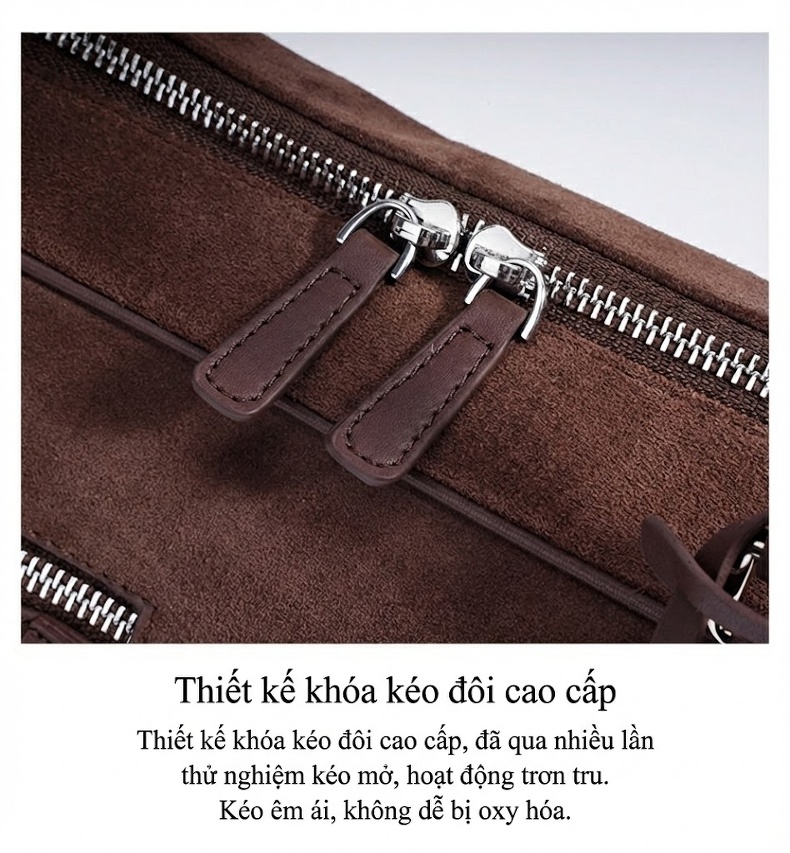Túi Đeo Vai Nữ Da Mờ Dáng Gối Tối Giản Phong Cách Vintage Màu Xanh Navy, Xanh Rêu, Nâu, Đỏ Rượu Vang chi tiết 11