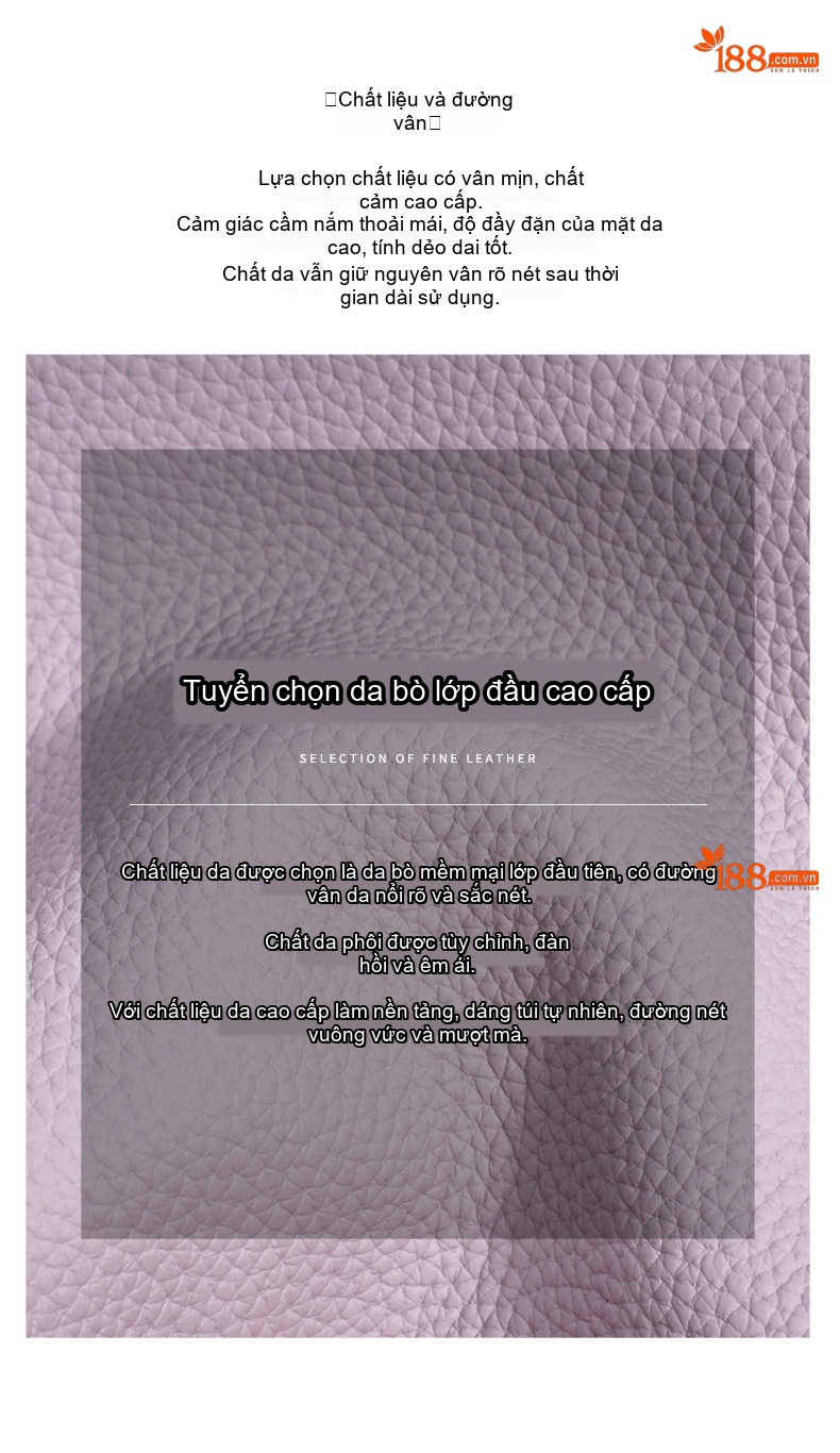 Túi Đeo Vai Nữ Da Mờ Dáng Tote, Túi Đeo Chéo Nữ Da Mờ Dây Bản Rộng, Túi Bucket Nữ Da Mờ Màu Tím, Nâu, Đen chi tiết 10