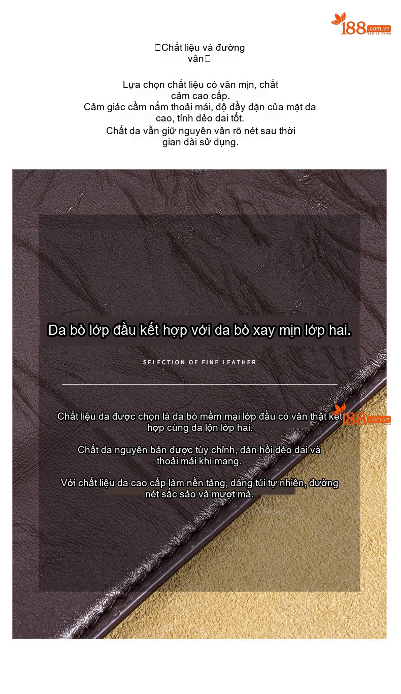 Túi Đeo Vai Nữ Da Mờ Phối Màu Vintage Đựng Vừa A4 chi tiết 10