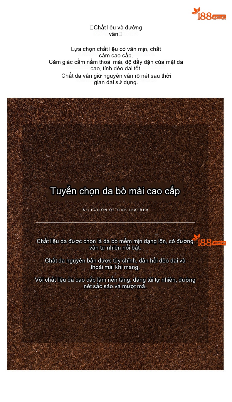 Túi Đeo Vai Nữ Da Mờ Sức Chứa Lớn Đeo Chéo Dáng Tote Phong Cách Cổ Điển Màu Nâu, Nâu Đậm chi tiết 11