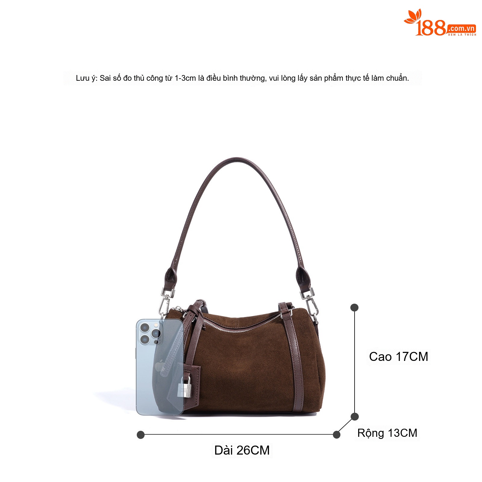 Túi Đeo Vai Nữ Da Mờ Thiết Kế Nhỏ Gọn Phong Cách Vintage Màu Nâu, Be