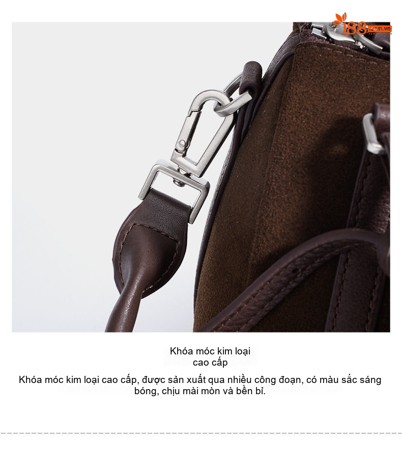 Túi Đeo Vai Nữ Da Mờ Thiết Kế Nhỏ Gọn Phong Cách Vintage Màu Nâu, Be chi tiết 15