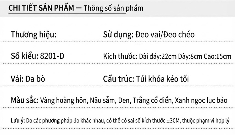 Túi Đeo Vai Nữ Da Thật Dáng Nhỏ Quai Xách Tay Thời Trang Màu Nâu, Đen, Trắng, Xanh... chi tiết 2