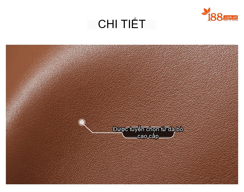 Túi Đeo Vai Nữ Da Thật Dáng Tote Đựng Vừa A4 Màu Nâu chi tiết 7