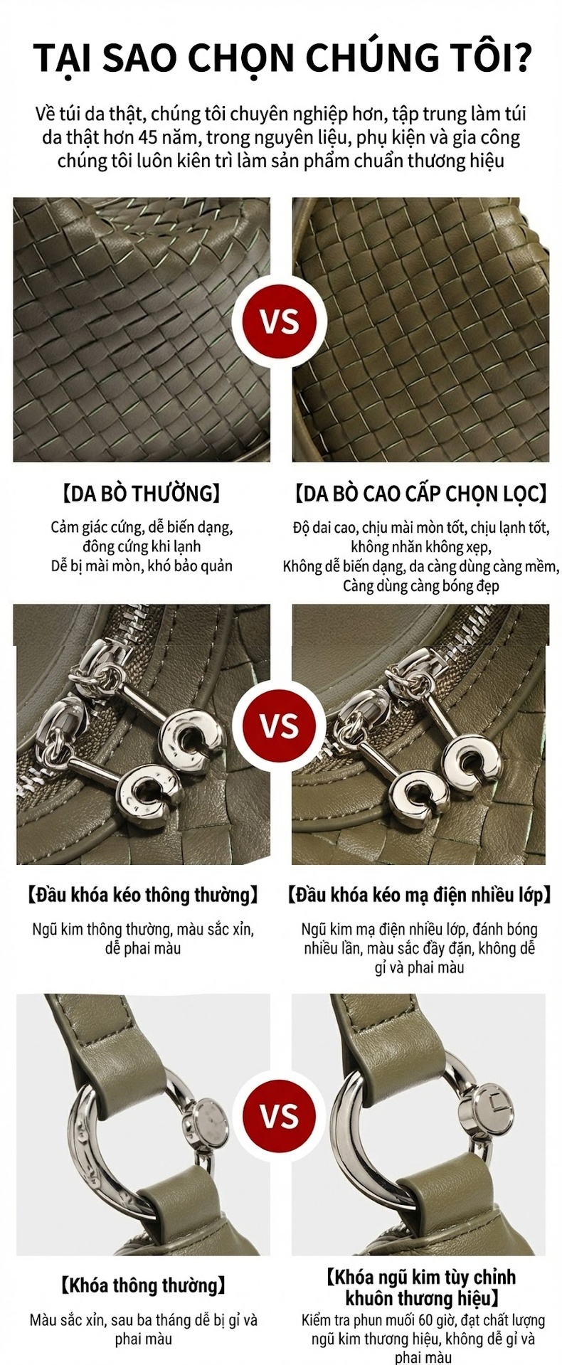 Túi Đeo Vai Nữ Da Thật Dáng Trăng Lưỡi Liềm Đựng Vừa A4 Màu Kem, Xanh Olive, Nâu chi tiết 15