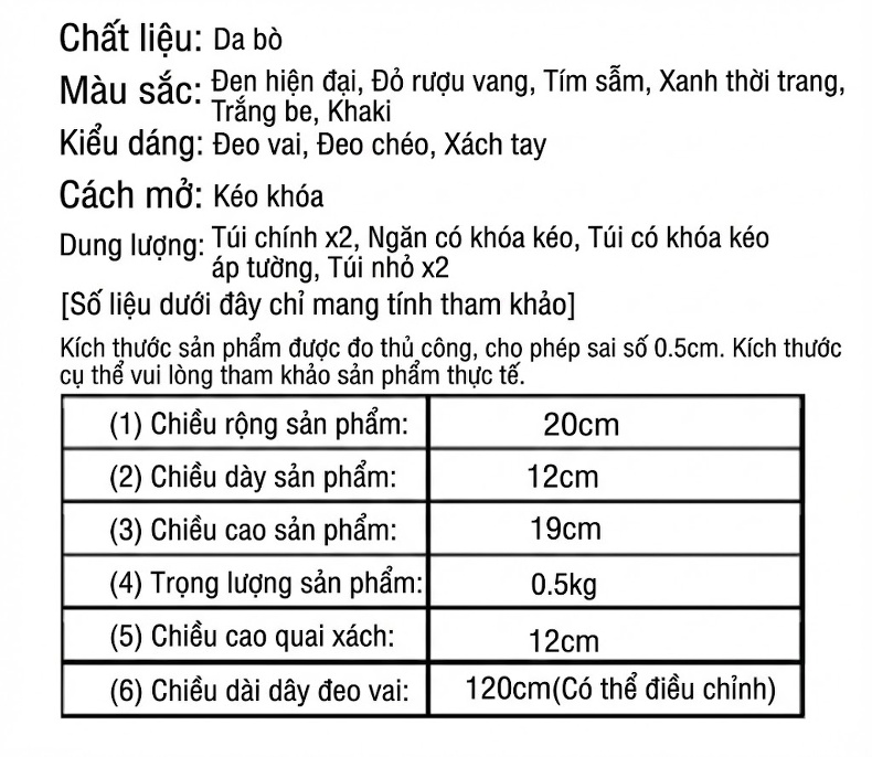 Túi Đeo Vai Nữ Da Thật Họa Tiết Hoa Văn Phong Cách Cổ Điển Màu Đen, Đỏ, Xanh Navy chi tiết 12