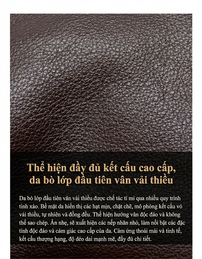 Túi Đeo Vai Nữ Da Thật Phong Cách Cổ Điển Màu Nâu, Đen chi tiết 3