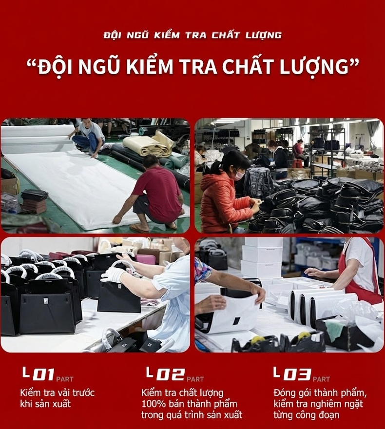 Túi Đeo Vai Nữ Da Thật Sức Chứa Lớn Phong Cách Đơn Giản Túi Xách Nữ Da Cao Cấp Màu Be, Trắng chi tiết 32